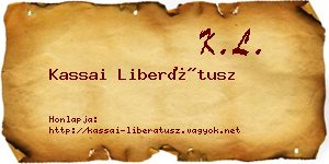 Kassai Liberátusz névjegykártya